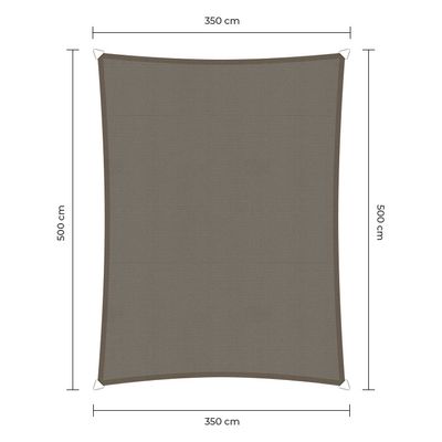 Sunfighter Waterproof Rechthoek taupe 3,5x5m.