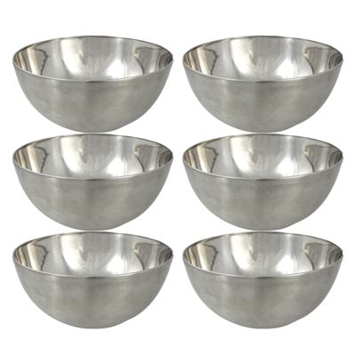 Svenska Living Kommetjes - 6x stuks - schaaltjes - mat zilver - RVS - D13 x 7 cm - serveerschalen Svenska Living Kommetjes - 6x stuks - schaaltjes - mat zilver - RVS - D13 x 7 cm - serveerschalen