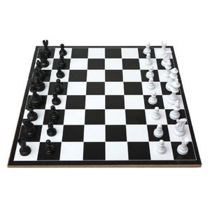 Reisspellen/bordspellen 2-in-1 set van schaken en erger je niet 35 x 30 cm   -