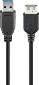 Goobay 95726 USB-kabel USB 3.2 Gen 1 (3.1 Gen 1) 5 m USB A Zwart