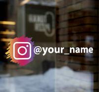 Aanwijzingen muurstickers Instagram sociale media-logo