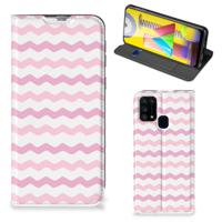 Samsung Galaxy M31 | Hoesje met Magneet | Waves Roze