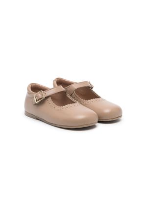 Eli1957 ballerines en cuir à perforations - Marron