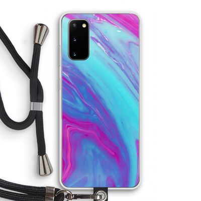 Zweverige regenboog: Samsung Galaxy S20 Transparant Hoesje met koord