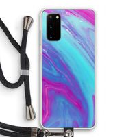 Zweverige regenboog: Samsung Galaxy S20 Transparant Hoesje met koord