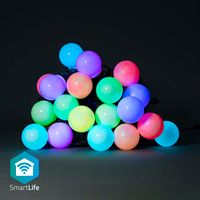 Nedis SmartLife Decoratieve LED | Wi-Fi | RGB | 20 LED&apos;s | 10 m | 1 stuks - WIFILP03C20 WIFILP03C20