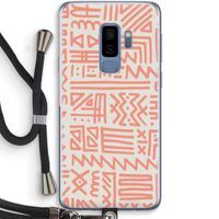 Marrakech Pink: Samsung Galaxy S9 Plus Transparant Hoesje met koord