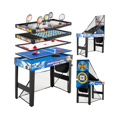 10-in-1 Speeltafel Multispeeltafel met Biljart Hockey Tafeltennis Basketbal Voetbal Schieten Flipperkast