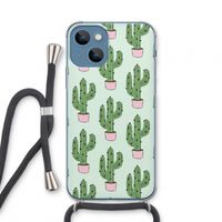 Cactus Lover: iPhone 13 mini Transparant Hoesje met koord
