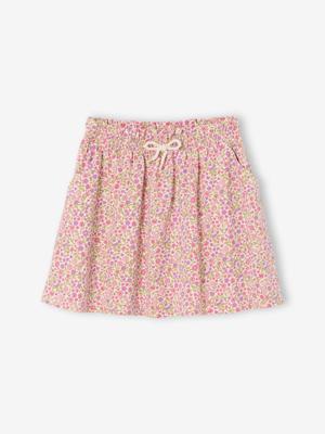Meisjesrok met print lichtroze