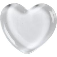 Creativ Company Hart, afm 6,5x6,5 cm, dikte 10 mm, transparant, 1 stuk