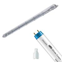 LED Waterdichte TL Armatuur met T8 Buis - Velvalux Strela - 120cm - Enkel - Koppelbaar - Waterdicht IP65 - Philips - - thumbnail