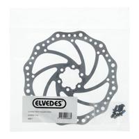 Elvedes Remschijf sx18 180mm 6-nok zilver