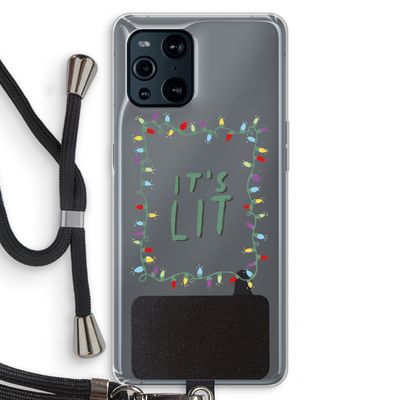 It's Lit: Oppo Find X3 Pro Transparant Hoesje met koord