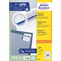 Etiket avery 3650 48x21mm wit 5200st