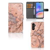 Samsung Galaxy A05s Bookcase Marmer Oranje - thumbnail