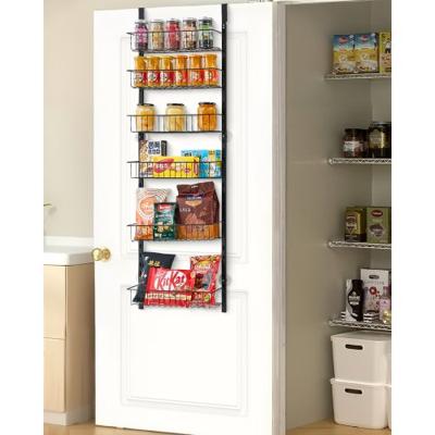 VEVOR Pantry Organizer Muurbevestigde 6-laags kruidenrekken Zwart