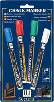 Krijtstift securit sma-100 rond 1-2mm wt bl gn rd