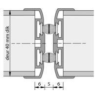 Alprokon rook-/tochtwerend profiel - uitvoering 3110 - deurdikte 40 mm - 2400 mm