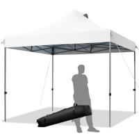3 x 3 m Paviljoen Vouwpaviljoen Waterdicht Winterbestendig UV-Bescherming 50+ in Hoogte Verstelbaar Tuinpaviljoen voor Tuin Feest Wit