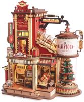 Robotime Dream Gift Factory Miniatuurhuis Kerst MusicBox Modelbouw Robotime Dream Gift Factory Miniatuurhuis Kerst MusicBox Modelbouw