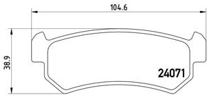 Remmenset, remschijf BREMBO, Remschijftype: Massief, Inbouwplaats: Achteras, u.a. für Chevrolet, Daewoo