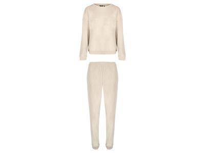 MEXX Fleece dames pyjama (L, Wit)