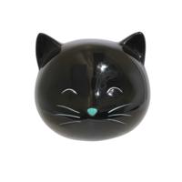 Dieren spaarpot voor kind/volwassenen katje/poes - Keramiek - zwart - 13 x 11 cm