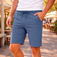 Heren Sweatshort Nes | Jeansblauw