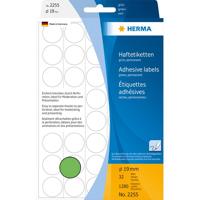 Etiket herma 2255 rond 19mm groen 1280st
