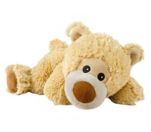 Warmte/magnetron opwarm knuffel beige teddybeer   -