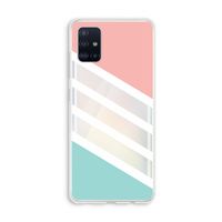 Strepen pastel: Galaxy A51 4G Transparant Hoesje