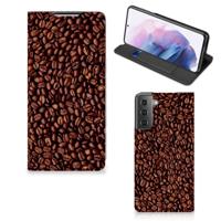 Samsung Galaxy S21 Plus | Flip Style Cover | Koffiebonen