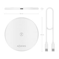 Draadloze oplader Aisens ASCH-15W1WC057-W Wit 15 W