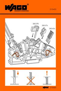 Wago 210-423 zelfklevend teken Zwart, Oranje, Wit