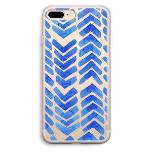 Blauwe pijlen: iPhone 7 Plus Transparant Hoesje