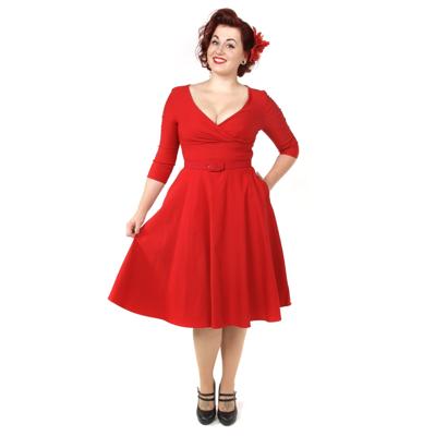 Erin Swing Dress Three Quarter Sleeves Red-XL | 45% korting Erin Swing Dress Three Quarter Sleeves Red-XL | 45% korting