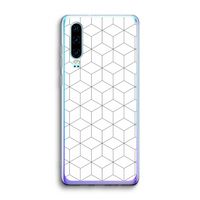 Zwart-witte kubussen: Huawei P30 Transparant Hoesje