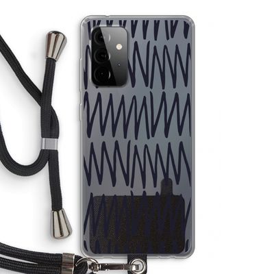 Marrakech Zigzag: Samsung Galaxy A72 5G Transparant Hoesje met koord