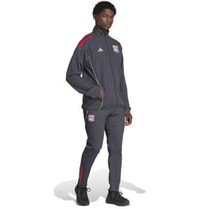 adidas Olympique Lyon Presentatie Trainingspak Full-Zip 2025-2026 Donkergrijs Goud Rood Blauw