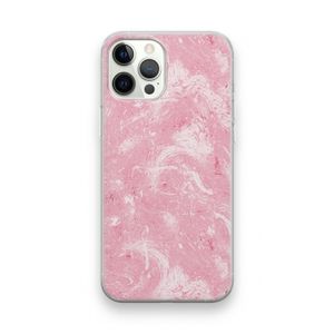 Abstract Painting Pink: iPhone 12 Pro Transparant Hoesje