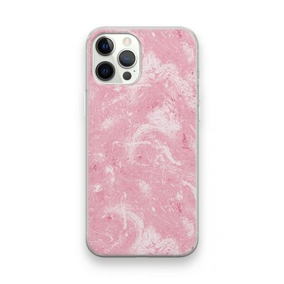 Abstract Painting Pink: iPhone 12 Pro Transparant Hoesje