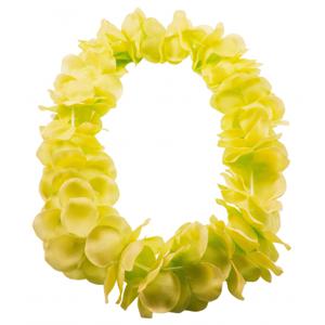 Hawaii kransen bloemen slingers - neon geel - Verkleed accessoires - kinderen/volwassenen