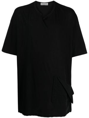 Yohji Yamamoto Katoenen T-shirt - Zwart