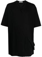 Yohji Yamamoto Katoenen T-shirt - Zwart - thumbnail