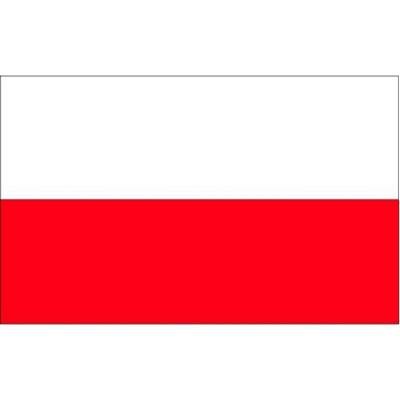Vlag Polen stickers - A7 formaat - 7.5 x 10 cm - landen versiering - feestartikelen
