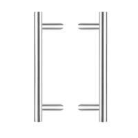Intersteel Deurgrepen per paar T-schuin 700x85x25 HoH 500mm - RVS - thumbnail