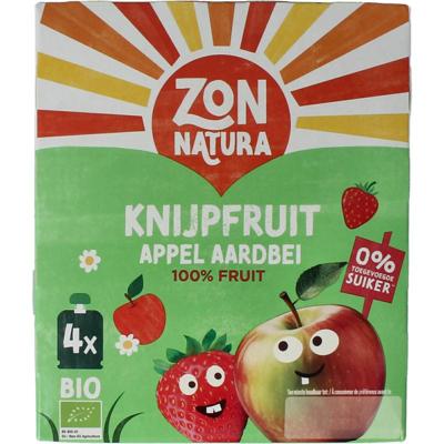 Zonnatura Knijpfruit appel/aardbei bio