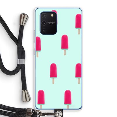 Waterijsje: Samsung Galaxy Note 10 Lite Transparant Hoesje met koord