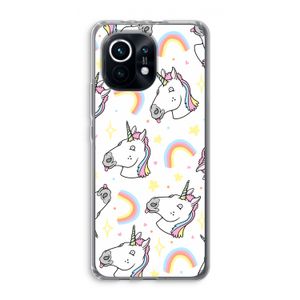 Rainbow Unicorn: Xiaomi Mi 11 Transparant Hoesje